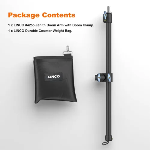 Vista 9 de LINCO Lincostore 4255K - Brazo de pluma de luz ajustable de 2.5 pies a 5 pies con abrazadera universal para trípode y bolsa de contrapeso