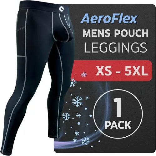 Vista 2 de RM Real Men Leggings de nailon para correr, tamaño de bolsa personalizada ABCD, cintura XS-5XL, pantalones de yoga, medias, capa base para clima