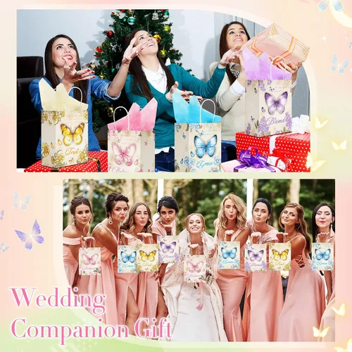 Vista 6 de Qeeenar 36 juegos de bolsas de regalo cristianas para iglesia, mariposa, bolsas de regalo religiosas de la Biblia con tarjetas de bendición, papel