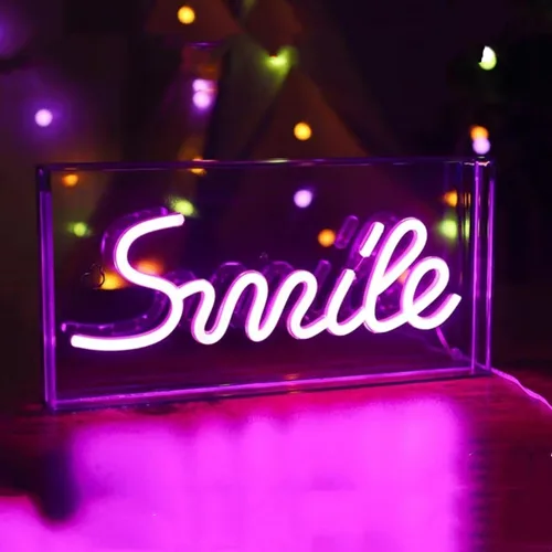 Vista 5 de Letrero de neón de arcoíris para bebé, letrero de neón de bebé estable alimentado por USB, luces de neón arílicas 3D para dormitorio de niños, baby