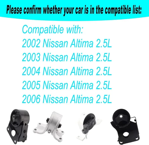 Vista 2 de Kit de montaje de motor SHERXIBO para Altima 2.5L 2002-2006