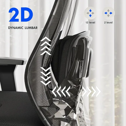 Vista 11 de FLEXISPOT Silla de oficina de masaje, silla de escritorio ergonómica con respaldo alto con reposacabezas ajustable, reposabrazos 3D, masajeador