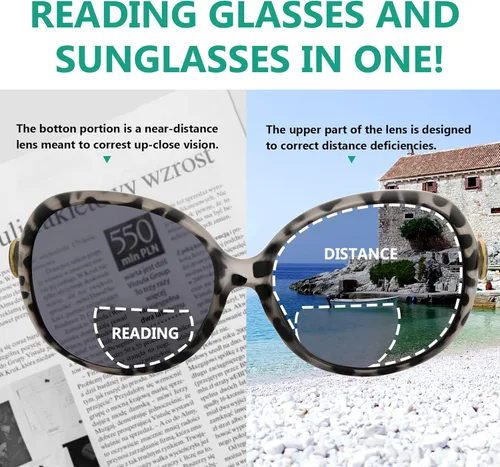 Vista 5 de Eyekepper Gafas de sol bifocales para mujer, lectura de sol, de gran