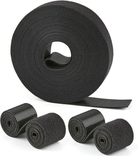 Vista 16 de Rollo de gancho y bucle de 10 yardas x 3/4 pulgadas, bridas de sujeción reutilizables, correas de cables multiusos para organizar el hogar, la 10 Yd