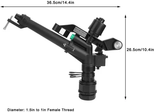 Vista 2 de Rosca interna Dn25 de 1.5 a 1 pulgada para césped giratorio de plástico controlable ángulo balancín rociador de rosca interna ajustable giratorio