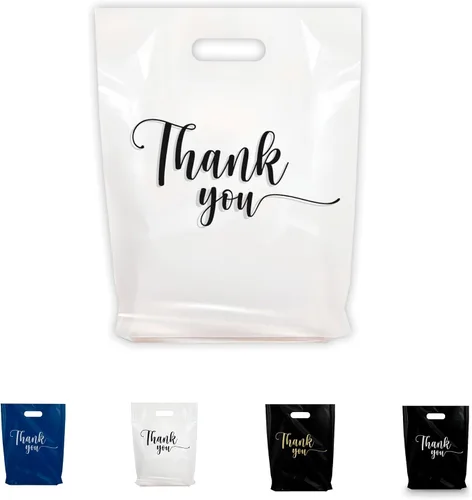 Vista 17 de BOLSAS DE TIENDA DE MERCANCÍAS DE AGRADECIMIENTO, diferentes tamaños 9"x12", 12"x15", 15"x18" 1.25 Mil. PAQUETES de 100/200/500 Bolsas de Productos