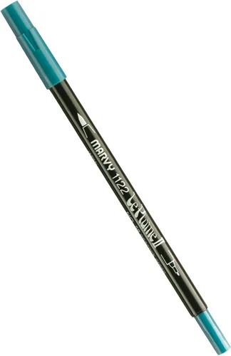 Vista 76 de Uchida 1122-C-3 Marvy Extra Fine Tip Le Plume II Rotulador de doble punta, azul