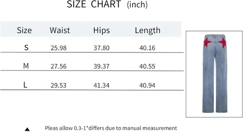 Vista 4 de Y2K E-Girl Streetwear - Pantalones de mezclilla para mujer, pantalones clásicos de mezclilla de calle, pantalones cargo casuales