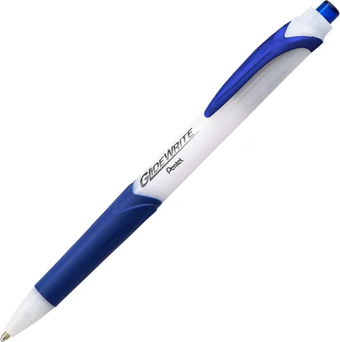 Vista 2 de Pentel GlideWrite - Bolígrafo con tinta TechniFlo (³/₆₄ pulgadas), trazo medio, tinta azul, paquete de 6 (BX910BP6C)