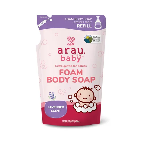 Vista 12 de Arau Baby Jabón corporal de espuma, repuesto de aroma cítrico, gel corporal espumoso natural a base de plantas para bebés, bebés y niños pequeños