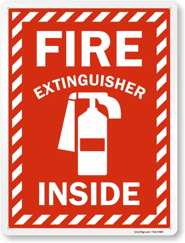 Vista 15 de SmartSign Etiqueta interior para extintor de incendios 4 x 6 pulgadas reflectante de grado de ingeniero, paquete de 3