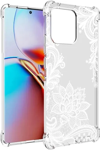 Vista 3 de Funda protectora de TPU suave para Motorola Edge Plus 2023, Moto X40, X40 Pro, delgada, a prueba de golpes, con patrón floral transparente y suave