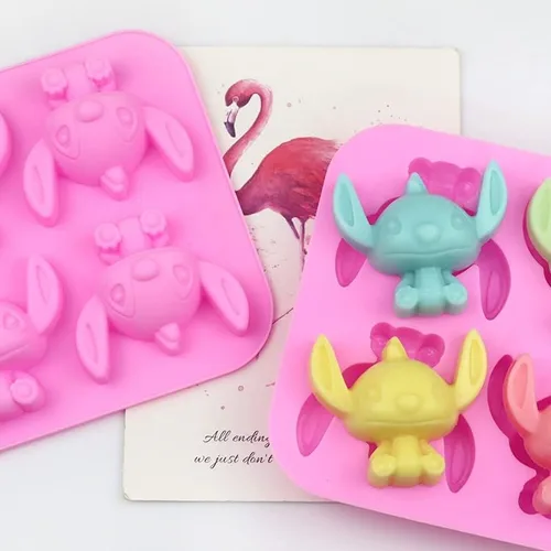Vista 7 de INKU - Molde de silicona de 4 cavidades para bricolaje, moldes de fondant, dulces, chocolate, bandeja para tartas, chocolates 3D, dulces duros