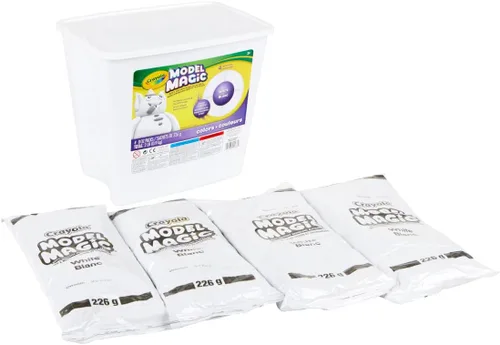 Vista 8 de Crayola Model Magic Naturals, alternativa a arcilla para modelar, cubo de 2 libras, regalo, 4 paquetes (8 onzas cada una)