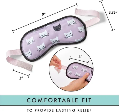 Vista 4 de Fit+Fresh - Mascarilla de gel refrescante para ojos y envoltura para la cabeza fría, paquete de hielo para migraña para alivio