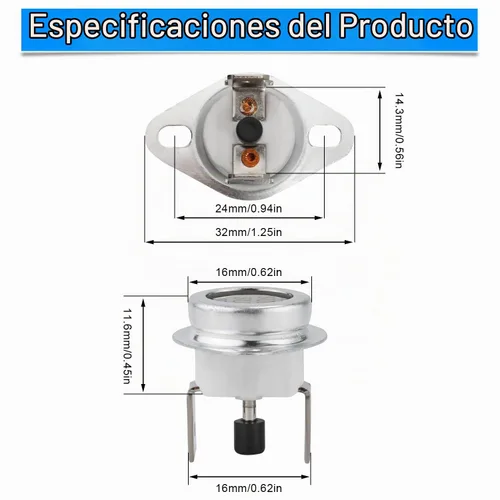 Vista 2 de Interruptor de límite de 2 piezas de repuesto L350, interruptor de límite de horno resistente a la temperatura compatible con Rheem 47-22861-01