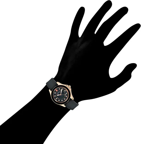 Vista 5 de Steinhausen Arbon Collection - Reloj para mujer con banda intercambiable de silicona de acero inoxidable