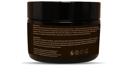 Vista 6 de Crema compleja de hongos – 6 hongos para el sistema inmunológico y la concentración Reishi Lion's Mane Chaga Cordyceps Pavo Tail Tremella 4 oz