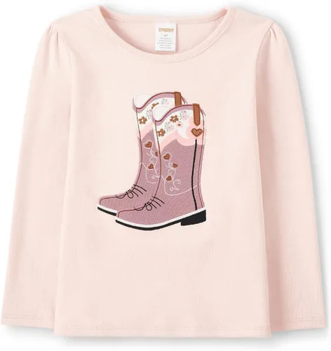 Vista 21 de Gymboree Camisetas de manga larga bordadas para otoño y vacaciones para niñas y niños pequeños Perfume negro