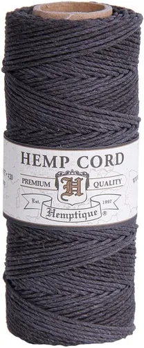 Vista 15 de Hemptique - Carrete de cordón de cáñamo 100 % - 62.5 m de hilo de cáñamo - Hecho con amor - Hilo de cordón de 20 ~ 1 mm para hacer joyas, macramé
