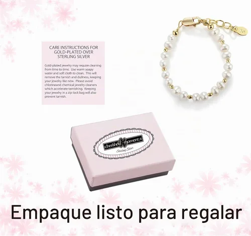 Vista 5 de Cherished Moments Pulsera o collar, chapado en oro de 14 quilates Brynn-Cust-LG (5-10 años)