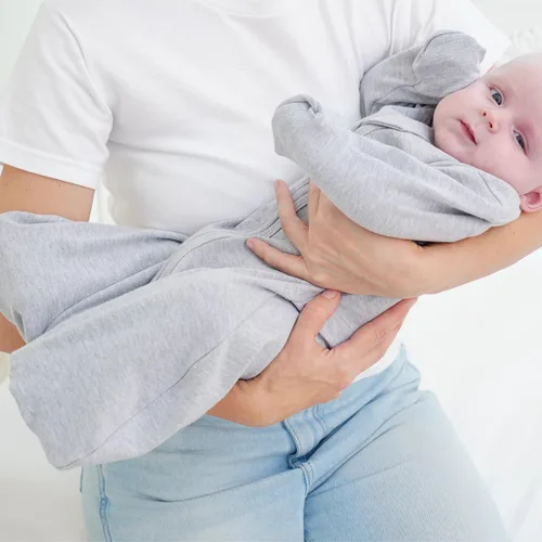 Vista 3 de Transition Swaddle - Saco de dormir para recién nacido de 0 a 3 meses, saco de dormir de transición con puños de manoplas, paquete de 2 sacos