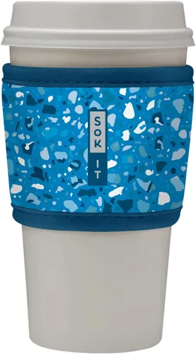 Vista 50 de Sok It HotSok Coffee & Tea - Funda de neopreno con aislamiento reutilizable (floral abstracto)