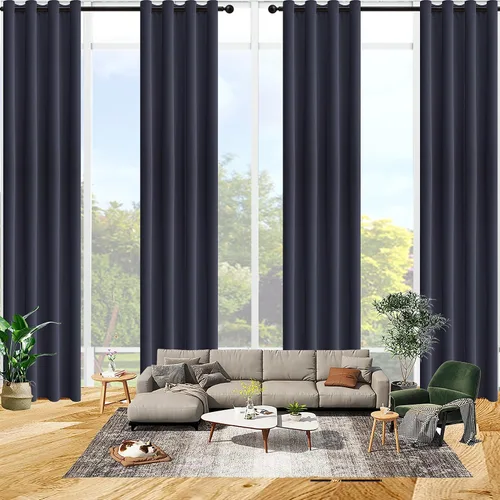 Vista 17 de Qiseca Cortinas extralargas de 132 pulgadas de largo para sala de estar, cortinas de techo de 11 pies, ventanas altas hechas a medida de 2 pisos