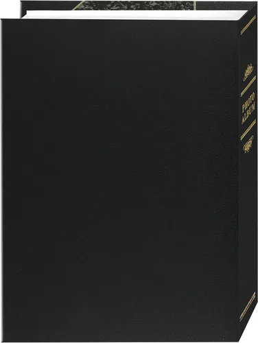 Vista 3 de Pioneer Photo Albums LBT-57/SM - Álbum de fotos de 50 bolsillos con cubierta de cuero sintético estilo mármol plateado y negro para impresiones de 5
