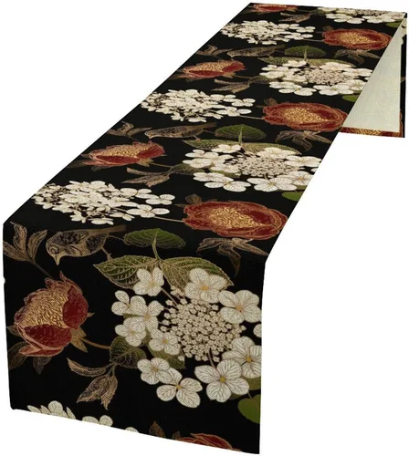 Vista 50 de Camino de mesa de dragón chino, Asia mitológico abstracto, camino de mesa para cocina, comedor, boda, fiesta, vacaciones, 13 x 36 pulgadas