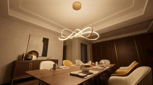 Vista 4 de Lámpara LED moderna chapada en oro, 32 pulgadas, 80 W, regulable, inteligente Dorado Plateado
