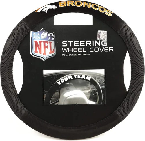 Vista 10 de NFL funda de gamuza de poliéster para volante Negro (Black/Team Colors)