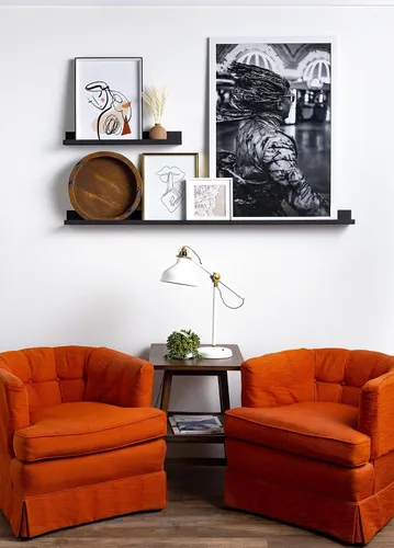 Vista 4 de Infinite Design - Estante flotante de metal de 24 pulgadas Moderno repisa de acero con recubrimiento en polvo negro, fabricado en Estados Unidos