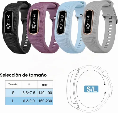 Vista 5 de C2D JOY Correa de TPU compatible con Garmin Vivosmart 4, haz que la banda original rota funcione de nuevo Azul celeste