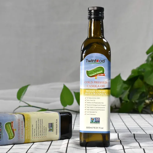 Vista 3 de Twinfood - Etiqueta clásica de aceite de canola, paquete doble de 16.9 fl oz, prensado en frío sin OMG para cocinar y aderezar (2 botellas)