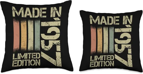 Vista 3 de 1957 vintage birthday retro Limited Edition men woman gift Throw Pillow