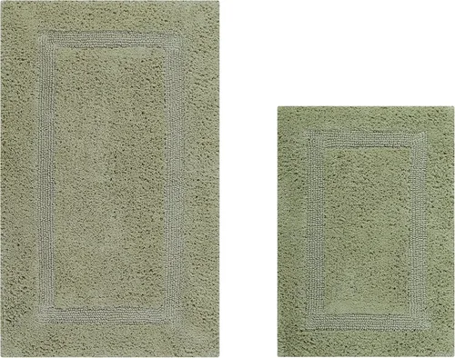 Vista 11 de Better Trends Alfombra de Inodoro en Forma de U Cubierta de Asiento de Inodoro de Lujo 100% Algodón Absorbente de Agua, Cubierta de Tapa Reversible