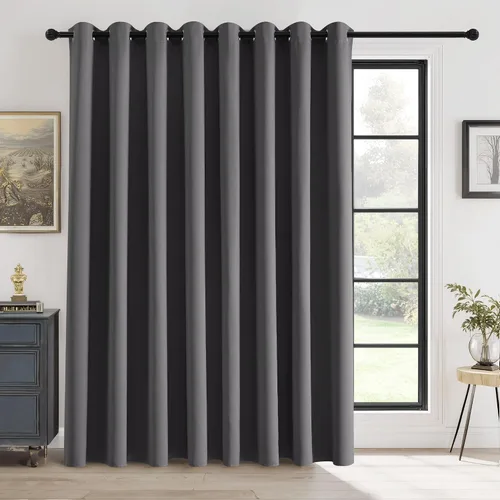 Vista 94 de RYB HOME Cortinas portátiles para puerta con privacidad, cortinas opacas y aislantes térmicas para dormitorio, armario, sala de estar, comedor, Beige