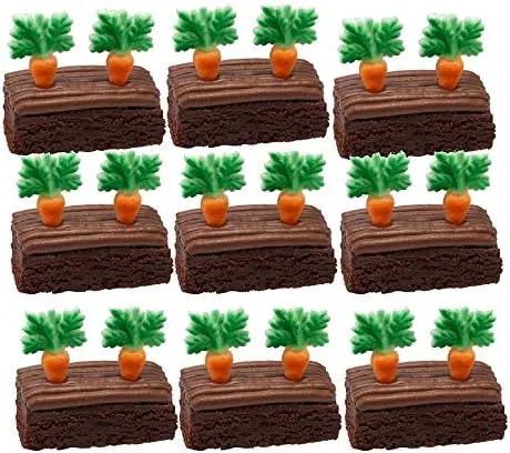 Vista 3 de Paquete de 24 adornos de zanahoria y azúcar para tartas, cupcakes, paletas de pastel