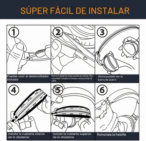 Vista 7 de SOULWIT Kit de repuesto para Bose QC15 y QC2- Negro