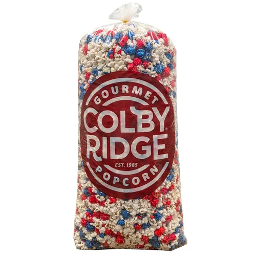 Vista 25 de Colby Ridge Palomitas de maíz gourmet artesanales sin gluten en tamaño grande para regalos y fiestas en paquete (5 galones, 80 tazas) (Azul bebé)