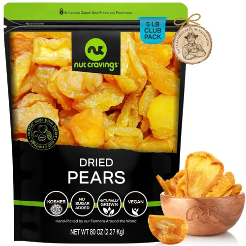 Vista 74 de Damascos turcos desecados al sol, sin azúcar añadido (80 oz, 5 lb, a granel) empaquetados frescos en bolsa resellable, bocadillos de fruta dulce