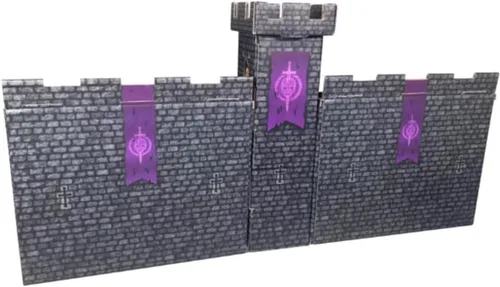 Vista 2 de Dark Castle Keep Dice Tower & 2 Wall DM Pantallas con Iniciativa Magnética Turn Tracker