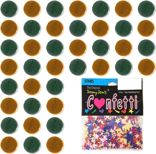 Vista 62 de Confetti Circle 1/4" Negro, Azul Marino Combo - 2 bolsas de media onza (1 oz) (8550/9971)