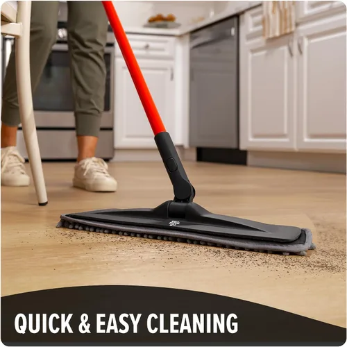 Vista 3 de Dirt Devil Trapeador de polvo, plumeros para suelos de madera dura, incluye almohadillas de microfibra reutilizables, limpiador multisuperficie