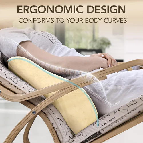 Vista 2 de Almohada de apoyo lumbar para reclinable, cojín grande de espuma viscoelástica para sofá y silla de juegos, almohada ergonómica para respaldo