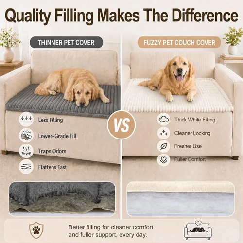Vista 33 de decorUhome Funda de sofá para perros, funda antideslizante y mullida para sofá, para asiento, respaldo y reposabrazos, protector de sofá suave