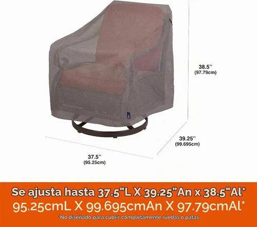 Vista 2 de Modern Leisure Garrison - Funda giratoria para silla de patio, tela resistente a la intemperie, protección de muebles de exterior, perfecta