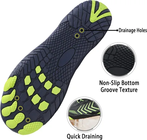 Vista 6 de MAQLPC Zapatos de agua para hombres y mujeres, zapatos acuáticos de secado rápido, para hombres y mujeres, zapatos de natación para senderismo