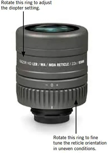 Vista 2 de Vortex Razor HD 3.346 in Spotting Scope Rangos Oculares de retícula